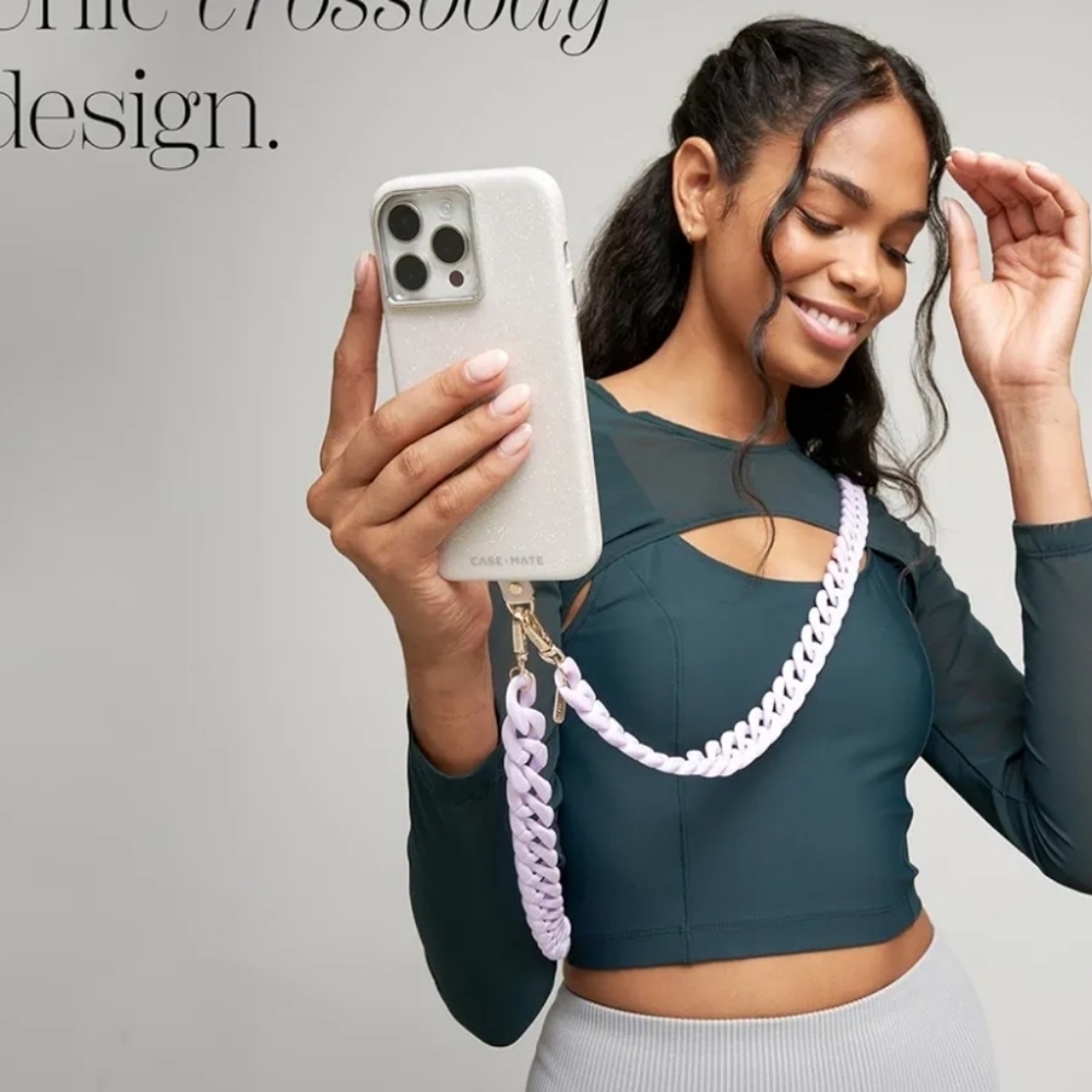 ARTIKL Chic Chain Link Pink Universal Crossbody Phone Strap Baby Pink..NWT